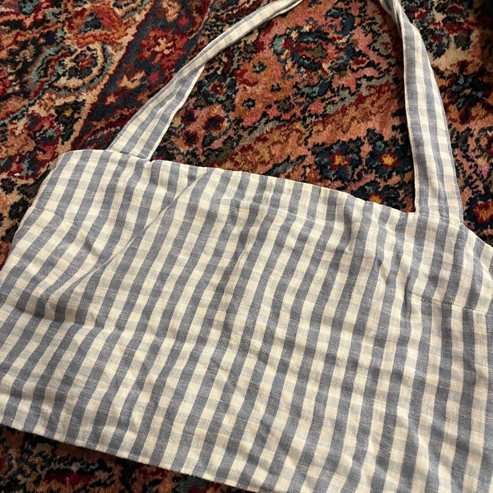Striped Blue and White Women's Bag